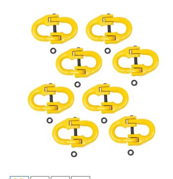 5/16 in Grade 80 Coupling Link, Hammerlock, Hammer Lock Chain Connector, 8PK