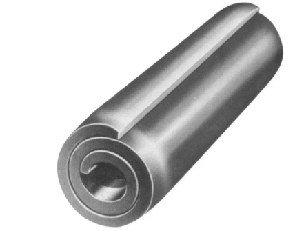 Coiled Spring Pin, 5/16 in Outside Dia, 4 in L, Steel, 5 PK