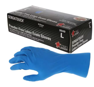 SensaTouch 5049, Disposable Gloves, 11 mil Palm, Natural Rubber Latex, Powder-Free