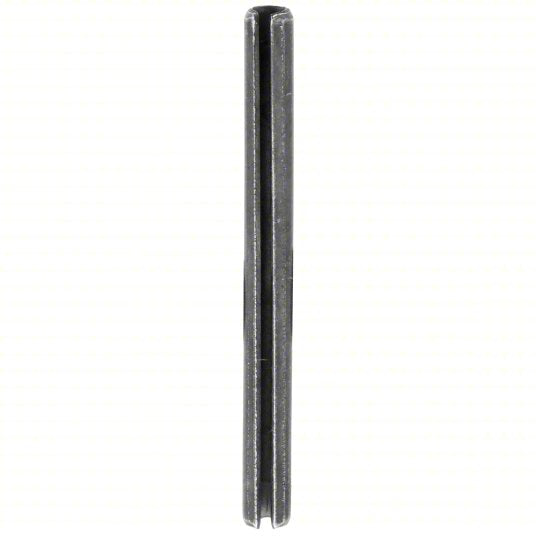 Slotted Spring Pin, 1/16" dia,1" L,Slotted,PK100: Slotted, Inch, 1/16 in Pin Dia, Steel, 100 PK