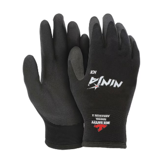 Ninja Ice Insulated Work Gloves, 15-Gauge, Coated Palm and Fingertips