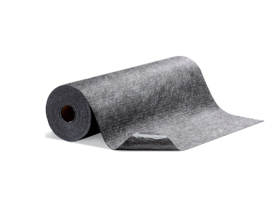 Sorbent Roll, 8 gal, 3 ft x 100 ft, Universal, Gray, Polypropylene