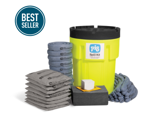 PIG® Spill Kit in 95-Gallon High-Visibility Container