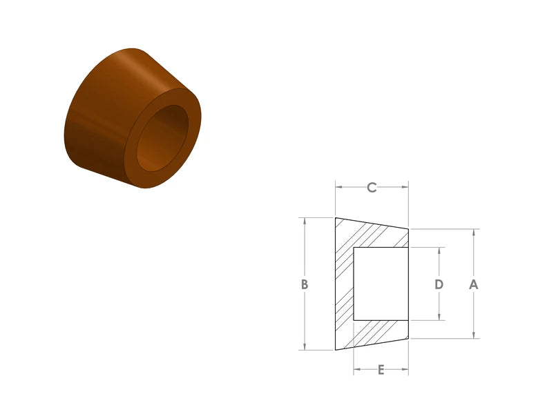 Silicone Hollow Tapered Plugs